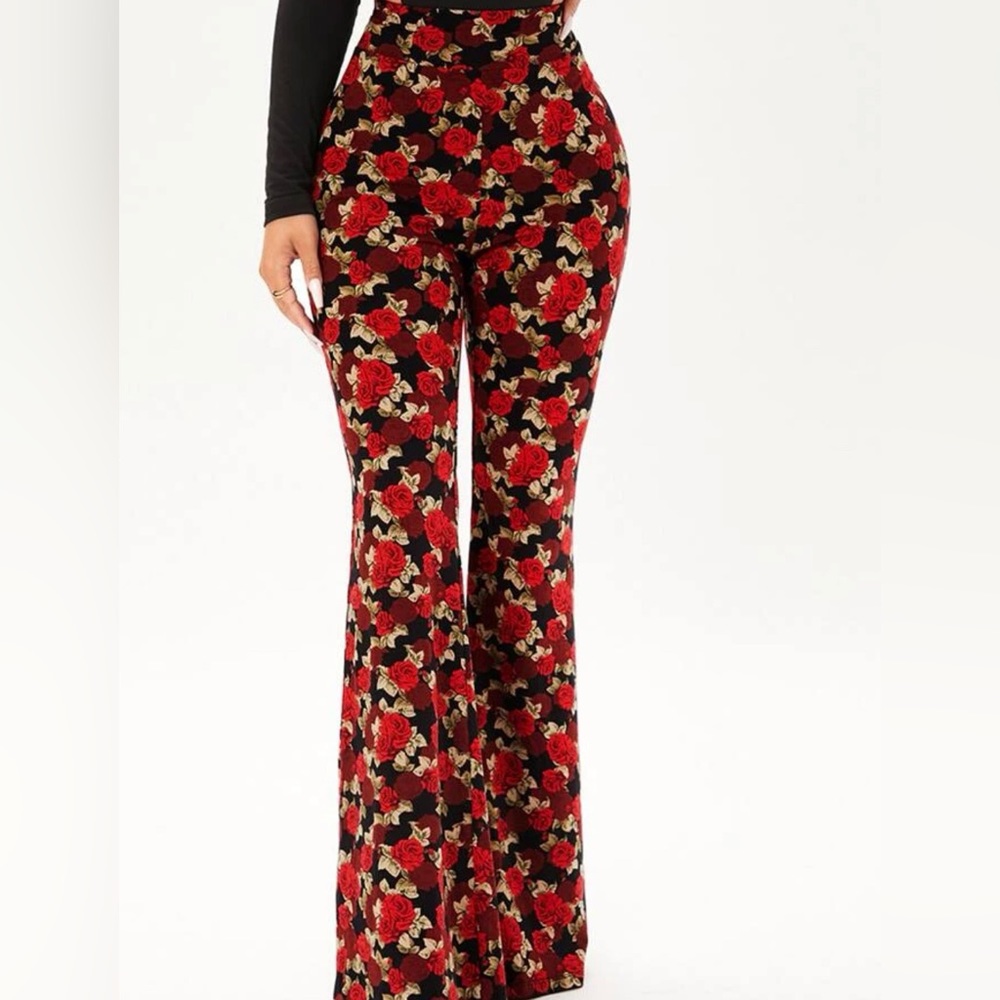 Rose floral pant